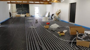 Complete vloeropbouw met vloerverwarming