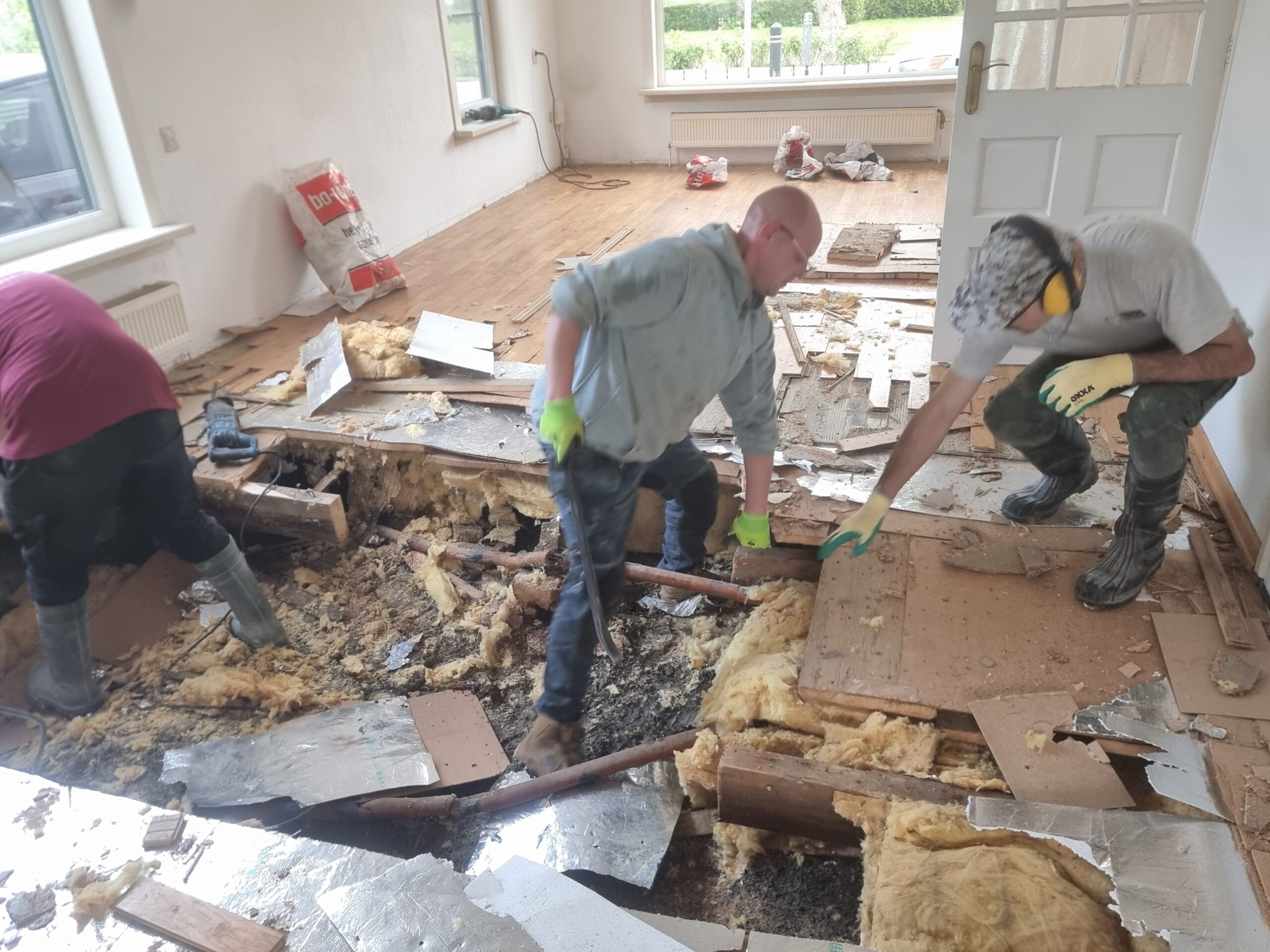 Oude isolatie verwijderen bij renovatie